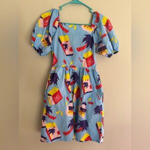 Nooworks Eliza mini Dress "Snacks"  print size XS  NWOT
